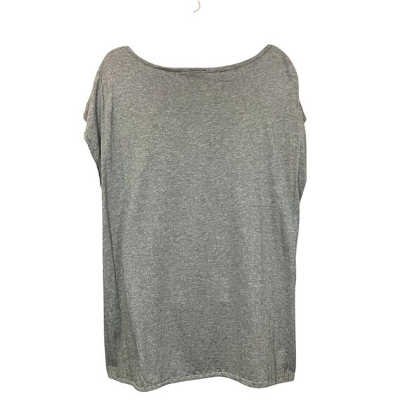 Talbots Women's Grey Studded Boat Neck Dolman Sleeve Subtle Glam Tunic Top SZ 3X - Picture 3 of 7